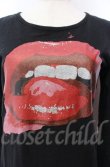 画像2: ヴィヴィアンウエストウッド 中古 / グリッターLIPプリント長袖カットソー 1 ブラック  O-25-11-09-021-to-YM-OS (2)