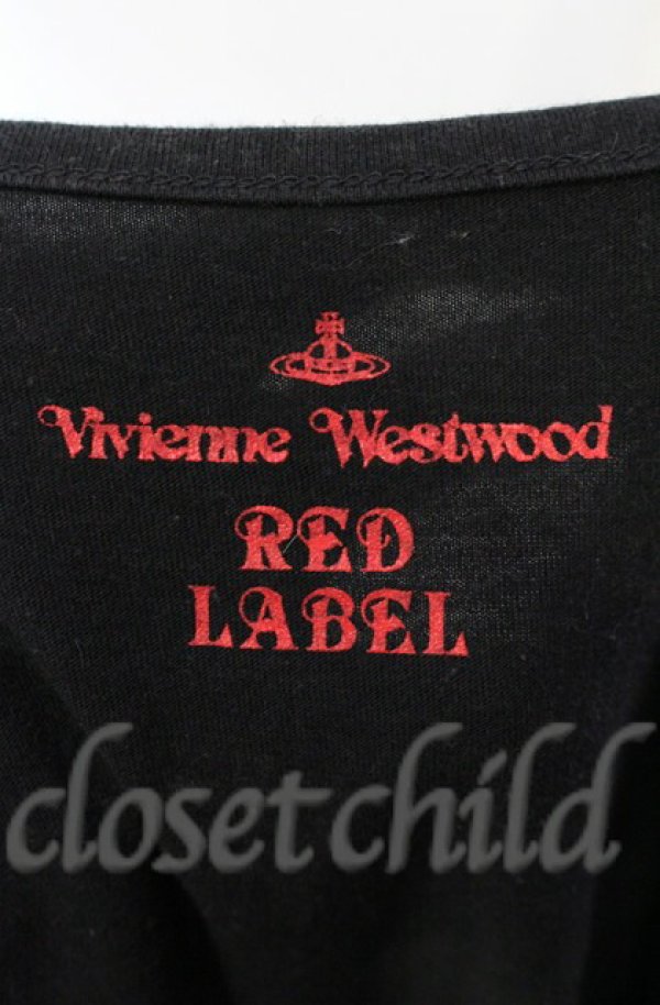 画像5: ヴィヴィアンウエストウッド 中古 / グリッターLIPプリント長袖カットソー 1 ブラック  O-25-11-09-021-to-YM-OS (5)