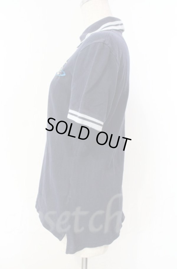 画像3: ヴィヴィアンウエストウッド MAN 中古 / オーブ刺繍ポロシャツ 44 ネイビー  O-25-11-09-022-to-YM-ZH (3)