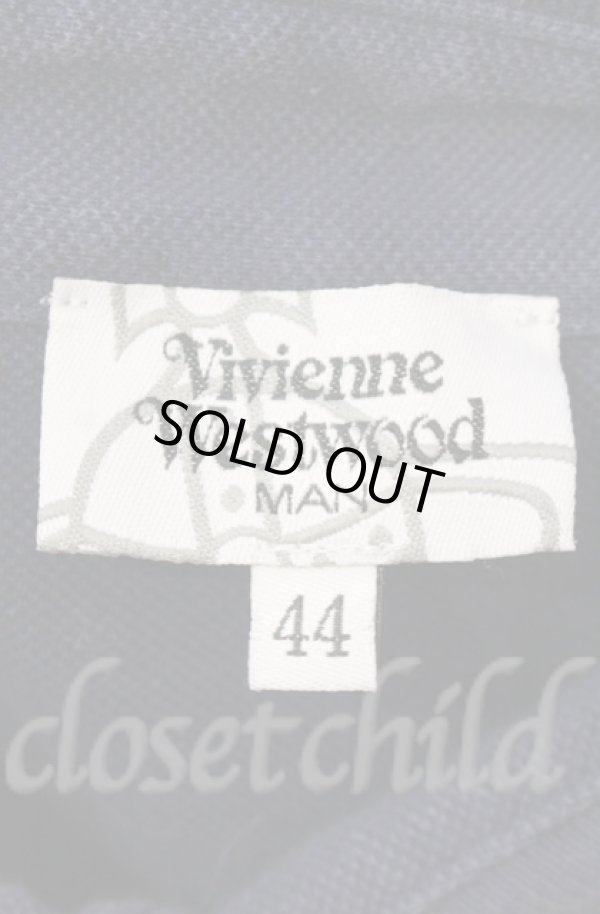 画像6: ヴィヴィアンウエストウッド MAN 中古 / オーブ刺繍ポロシャツ 44 ネイビー  O-25-11-09-022-to-YM-ZH (6)