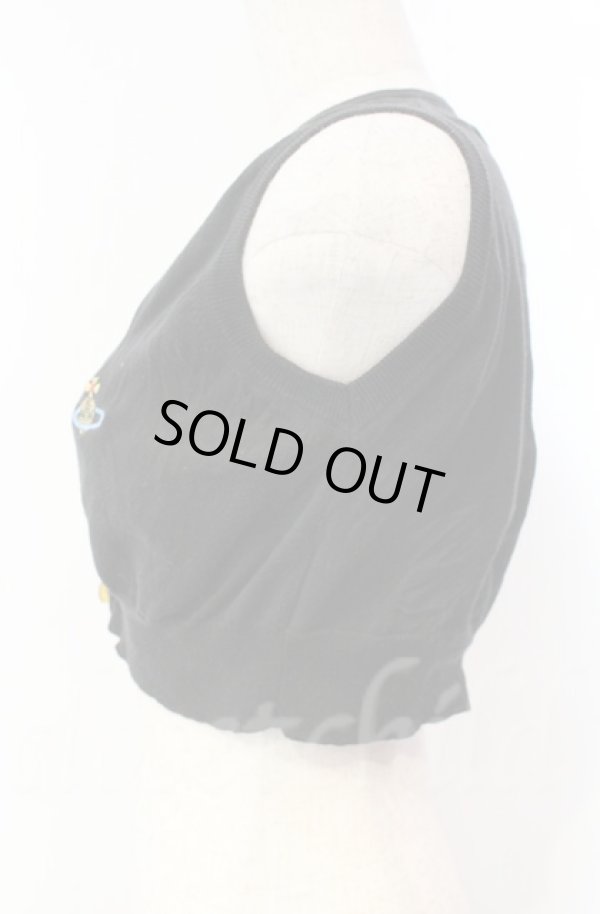 画像3: ヴィヴィアンウエストウッド 中古 / ノースリーブミニカーディガン M ブラック  O-25-11-09-025-to-YM-ZH (3)