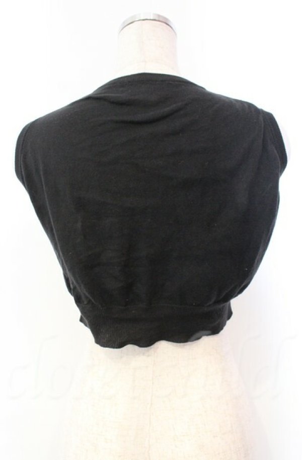 画像4: ヴィヴィアンウエストウッド 中古 / ノースリーブミニカーディガン M ブラック  O-25-11-09-025-to-YM-OS (4)