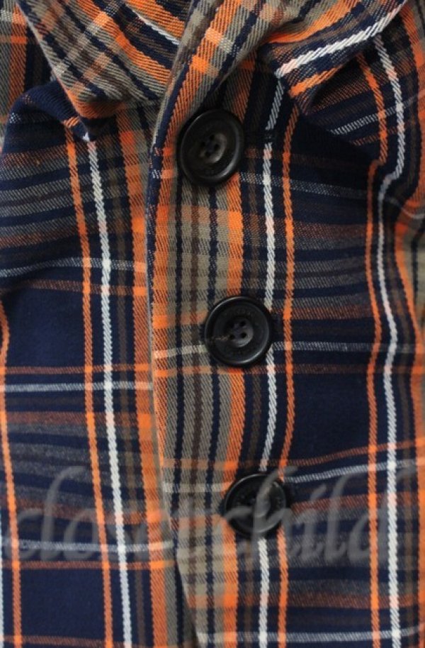 画像2: ヴィヴィアンウエストウッド 中古 / DRUNKEN TAILORED JACKET 38 オレンジ×ネイビー  O-25-11-09-029-jc-IG-OS (2)