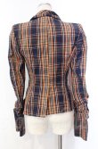 画像4: ヴィヴィアンウエストウッド 中古 / DRUNKEN TAILORED JACKET 38 オレンジ×ネイビー  O-25-11-09-029-jc-IG-OS (4)