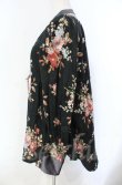 画像4: ヴィヴィアンウエストウッド 中古 / ローズプリント　ドローストリングギャザーシャツ 00 ブラック  O-25-11-09-030-op-IG-OS (4)