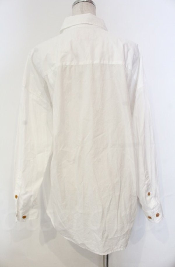 画像5: ヴィヴィアンウエストウッド 中古 / オーガニックコットンブロードローズプリントシャツ 00 ホワイト  O-25-11-09-031-bl-IG-OS (5)