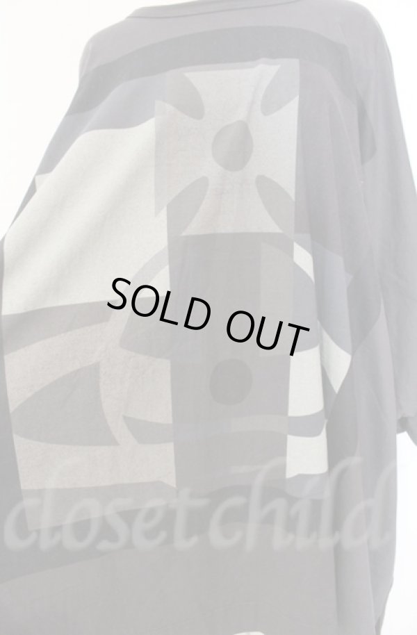 画像2: ヴィヴィアンウエストウッド 中古 / オーブプリントビッグシルエットカットソー 00 チャコール  O-25-11-09-033-op-YM-OS (2)