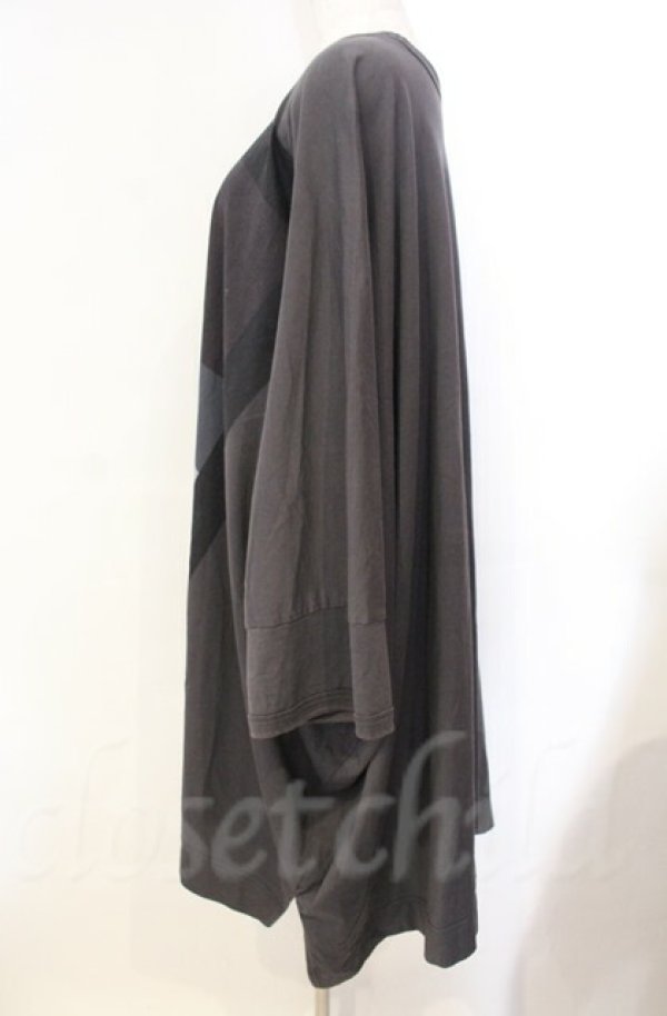 画像3: ヴィヴィアンウエストウッド 中古 / オーブプリントビッグシルエットカットソー 00 チャコール  O-25-11-09-033-op-YM-OS (3)