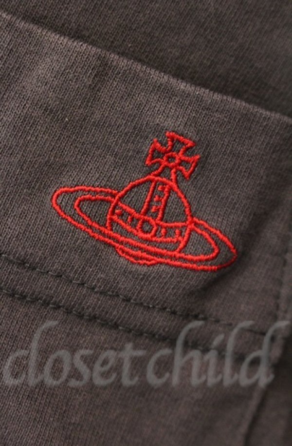 画像2: ヴィヴィアンウエストウッド 中古 / オーガニックBD天竺カラーリブクロップドトップス 00 チャコール  O-25-11-09-035-to-YM-OS (2)