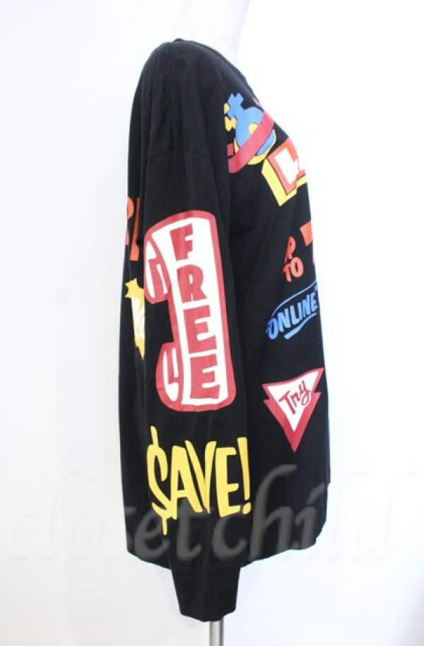 画像3: ヴィヴィアンウエストウッド 中古 / オーガニックコットン天竺Everything Must Goビーフィーカットソー 00 ブラック  O-25-11-09-038-to-YM-OS (3)