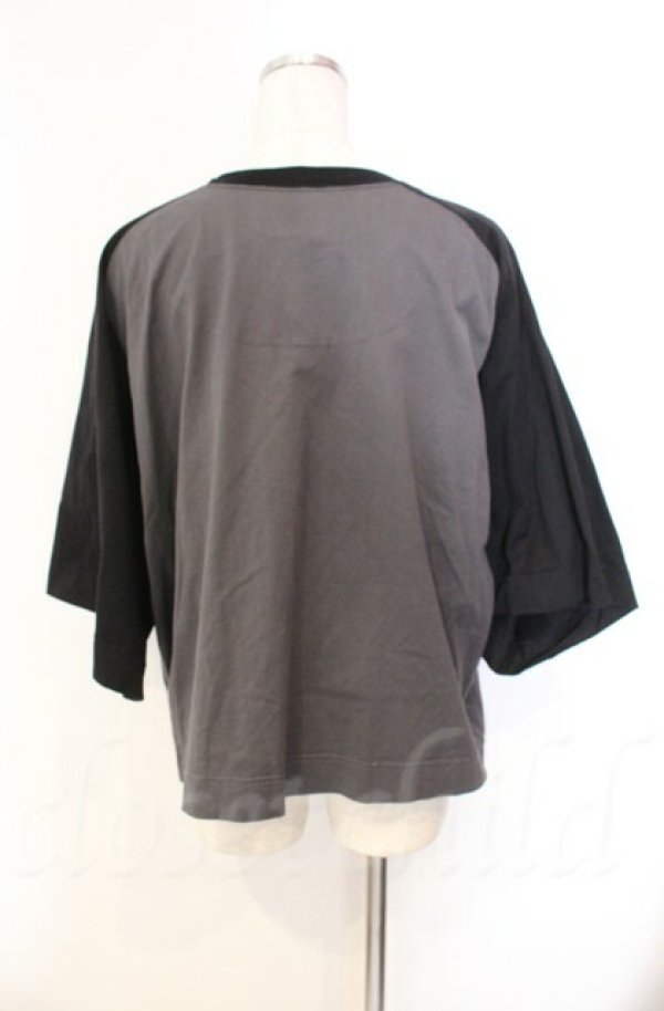 画像3: ヴィヴィアンウエストウッド 中古 / ラウンドラグランワイドカットソー 00 ブラックｘチャコール  O-25-11-09-039-to-YM-OS (3)