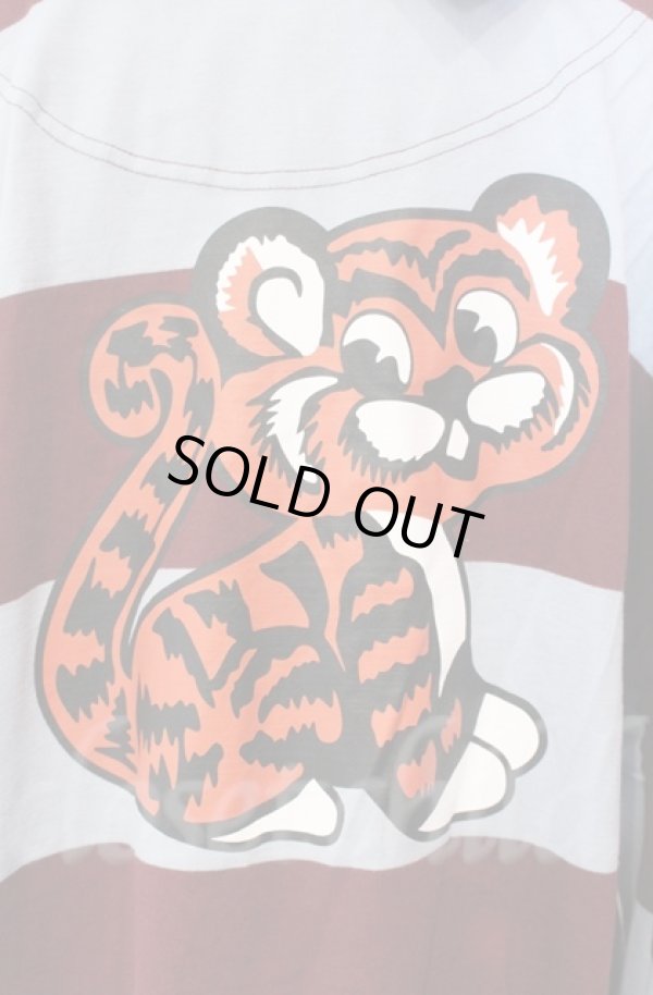 画像6: ヴィヴィアンウエストウッド 中古 / ビッグボーダーエイリアンスリーブポロワンピース 00 ワインｘサックス  O-25-11-09-043-op-YM-OS (6)