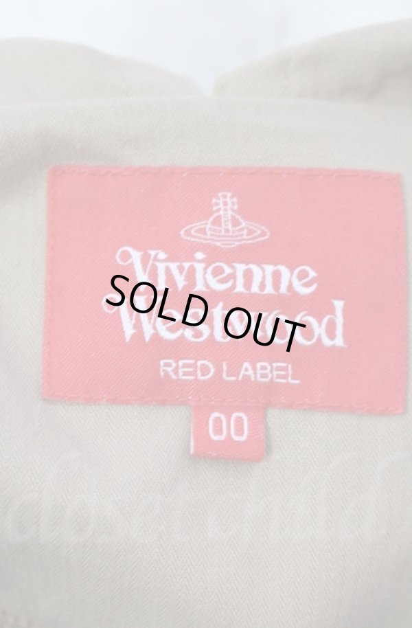 画像7: ヴィヴィアンウエストウッド 中古 / ビッグボーダーエイリアンスリーブポロワンピース 00 ワインｘサックス  O-25-11-09-043-op-YM-OS (7)