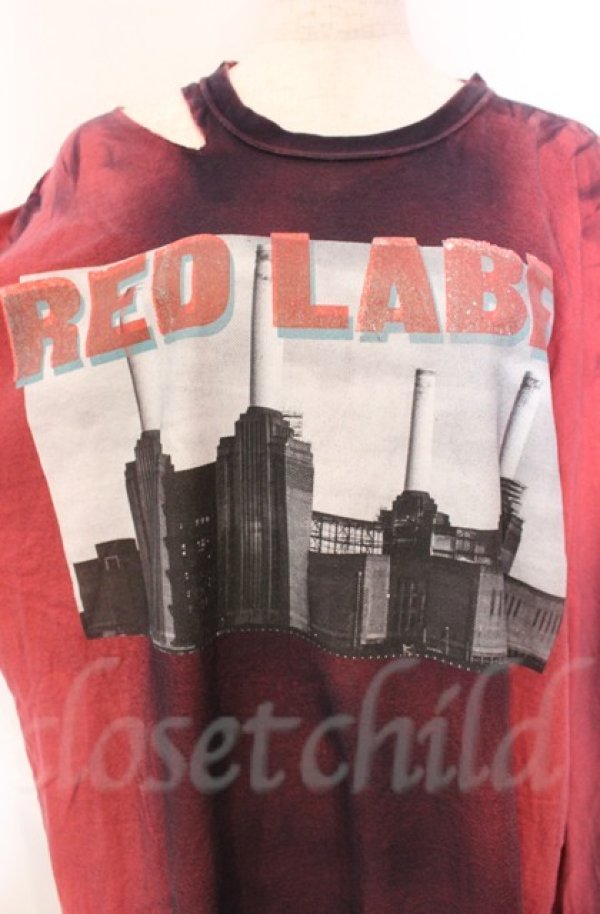 画像2: ヴィヴィアンウエストウッド 中古 / サスティナブルコットン天竺スプレーダイロングスリーブカットソー 00 レッドｘブラック  O-25-11-09-046-to-YM-OS (2)