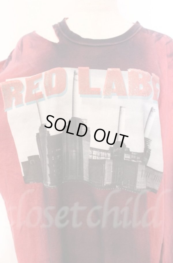 画像2: ヴィヴィアンウエストウッド 中古 / サスティナブルコットン天竺スプレーダイロングスリーブカットソー 00 レッドｘブラック  O-25-11-09-046-to-YM-OS (2)