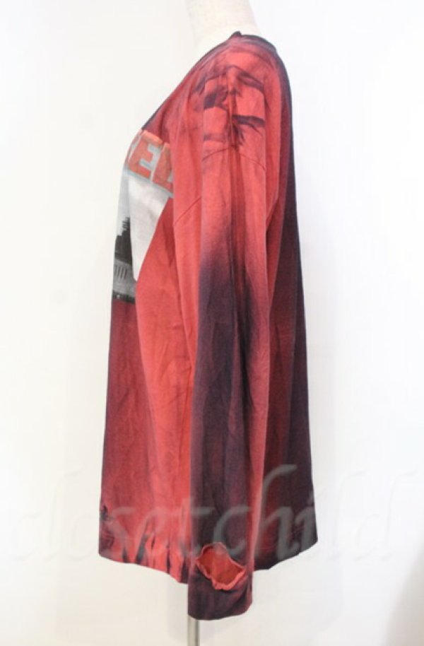 画像3: ヴィヴィアンウエストウッド 中古 / サスティナブルコットン天竺スプレーダイロングスリーブカットソー 00 レッドｘブラック  O-25-11-09-046-to-YM-OS (3)