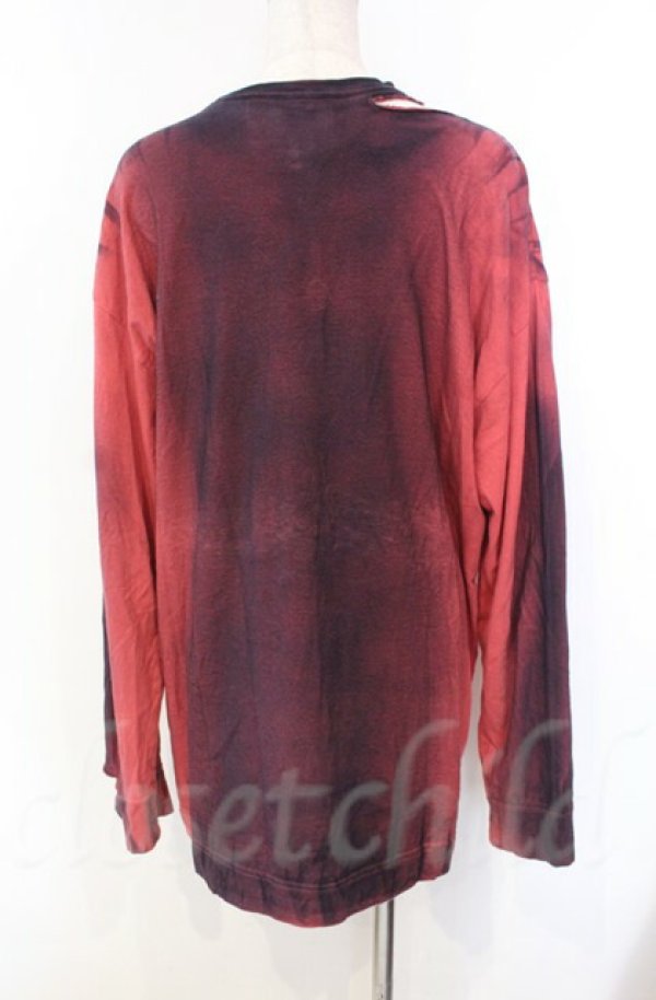 画像4: ヴィヴィアンウエストウッド 中古 / サスティナブルコットン天竺スプレーダイロングスリーブカットソー 00 レッドｘブラック  O-25-11-09-046-to-YM-OS (4)