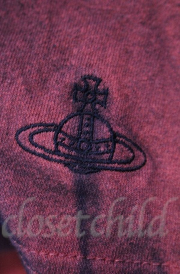 画像5: ヴィヴィアンウエストウッド 中古 / サスティナブルコットン天竺スプレーダイロングスリーブカットソー 00 レッドｘブラック  O-25-11-09-046-to-YM-OS (5)