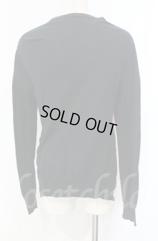 画像4: ANGLOMANIA 中古 / カットラス刺繍丸襟カーディガン 36 ブラック  O-25-11-09-051-to-IG-OS (4)