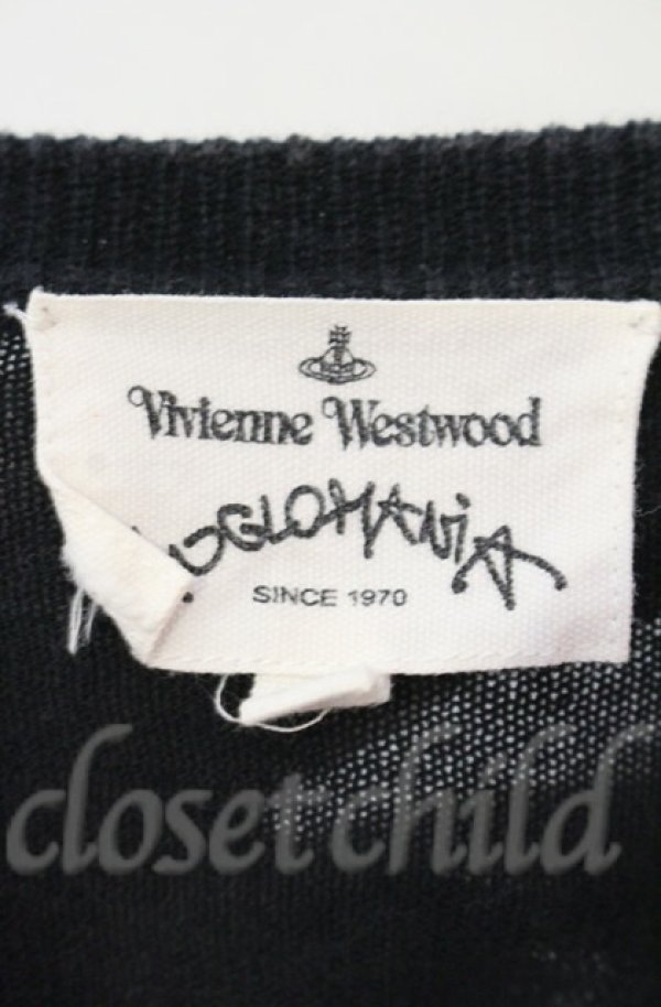 画像5: ANGLOMANIA 中古 / カットラス刺繍丸襟カーディガン 36 ブラック  O-25-11-09-051-to-IG-OS (5)