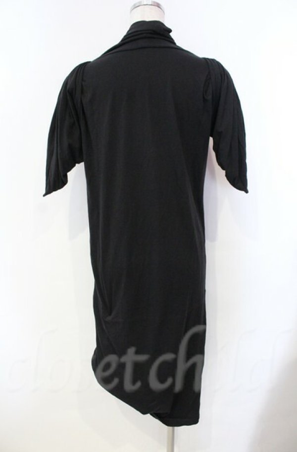 画像4: Worlds End 中古 / リッププリントワンピース M ブラック  O-25-11-09-052-op-YM-OS (4)