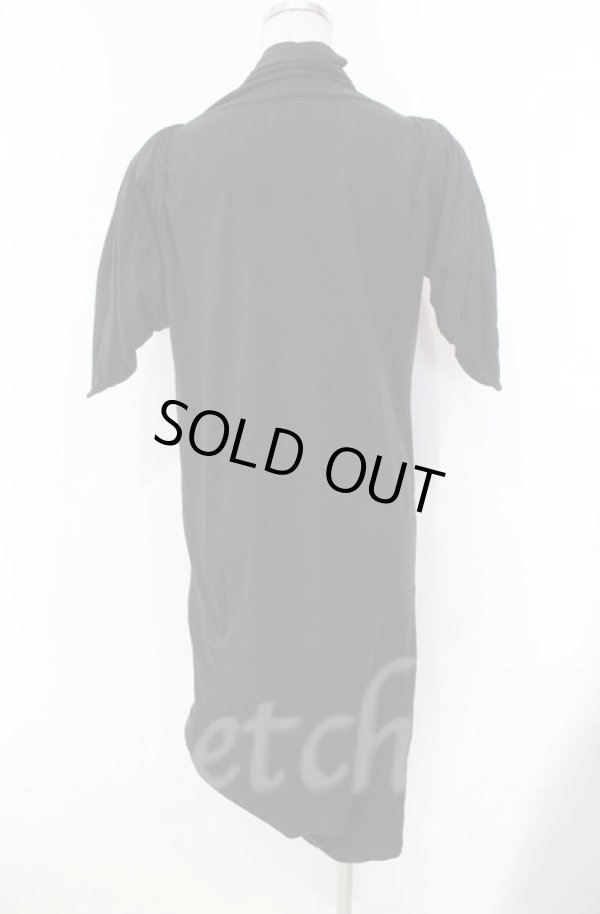 画像4: Worlds End 中古 / リッププリントワンピース M ブラック  O-25-11-09-052-op-YM-OS (4)