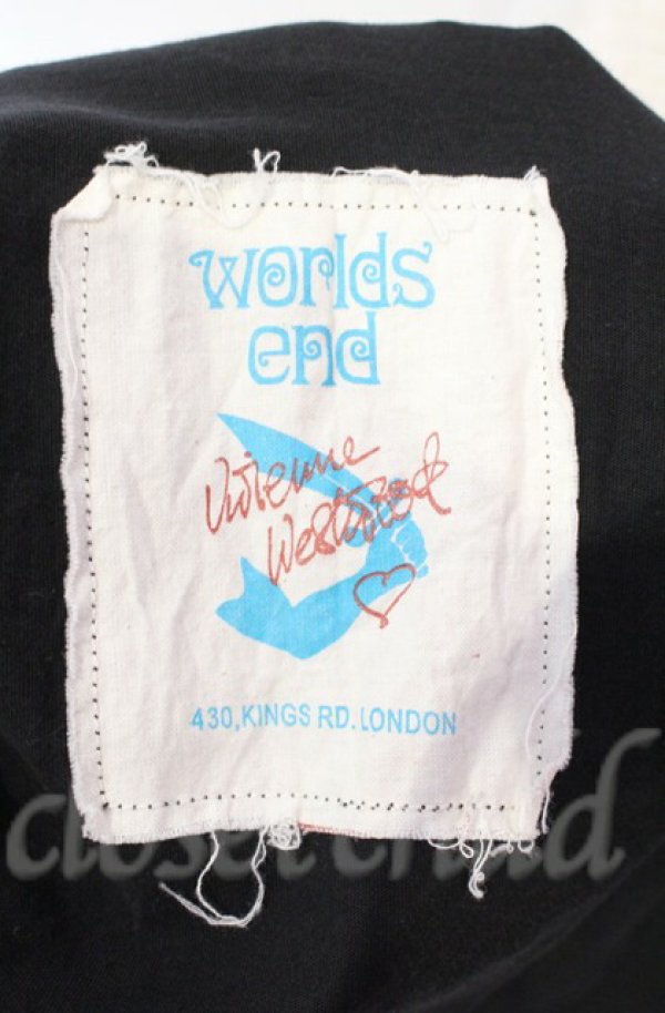 画像5: Worlds End 中古 / リッププリントワンピース M ブラック  O-25-11-09-052-op-YM-OS (5)