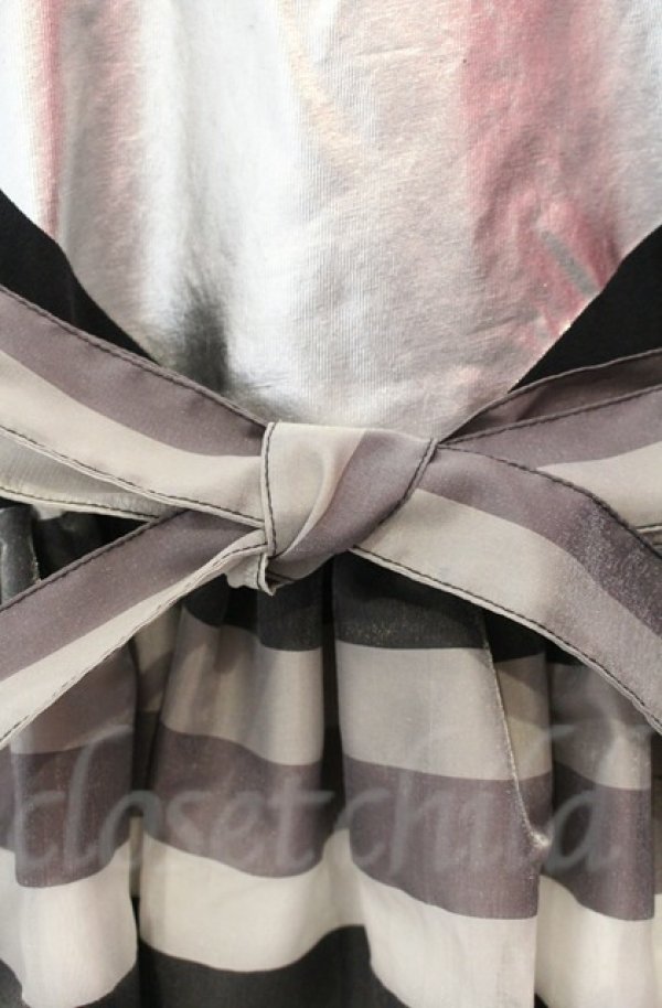 画像2: ANGLOMANIA 中古 / ビッグハートワンピース  ブラック×グレー  O-25-11-09-053-op-IG-OS (2)