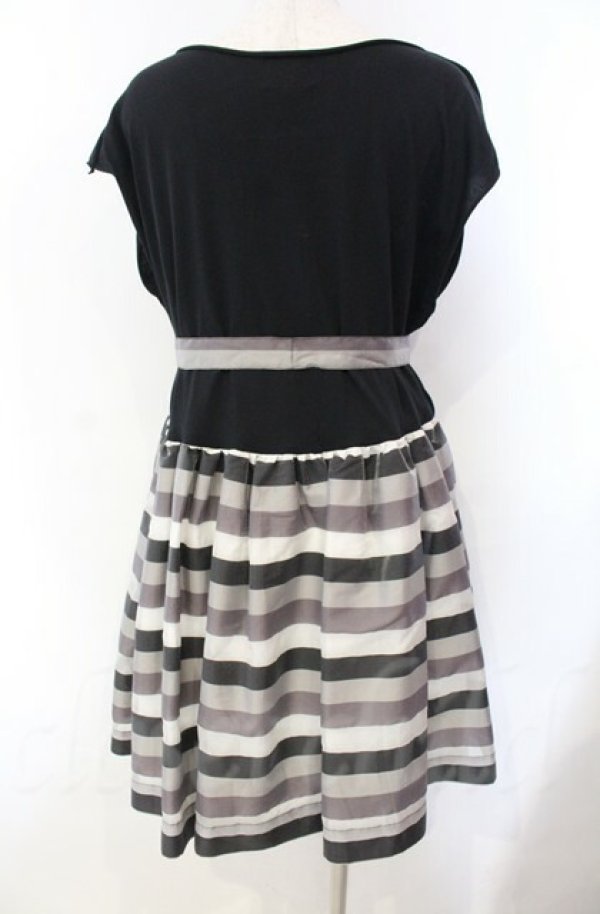 画像4: ANGLOMANIA 中古 / ビッグハートワンピース  ブラック×グレー  O-25-11-09-053-op-IG-OS (4)