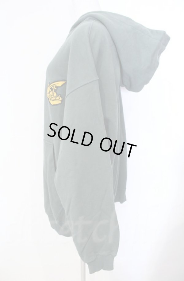 画像3: ANGLOMANIA 中古 / Logo Hooded Sweatshirt（ロゴフーデッドスウェットシャツ）パーカー M カーキ  O-25-11-09-056-to-YM-ZH (3)