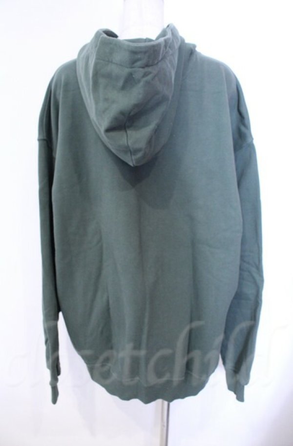 画像4: ANGLOMANIA 中古 / Logo Hooded Sweatshirt（ロゴフーデッドスウェットシャツ）パーカー M カーキ  O-25-11-09-056-to-YM-OS (4)