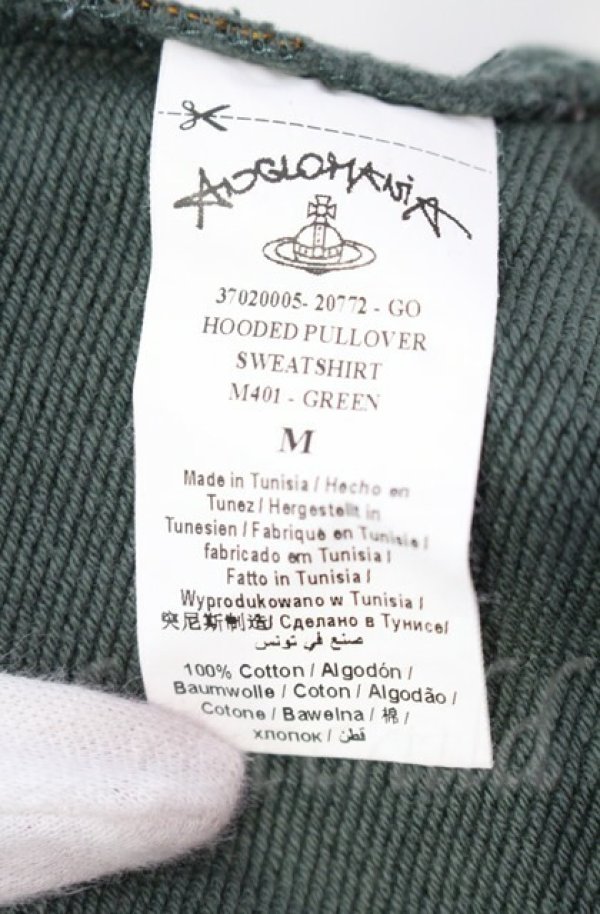 画像6: ANGLOMANIA 中古 / Logo Hooded Sweatshirt（ロゴフーデッドスウェットシャツ）パーカー M カーキ  O-25-11-09-056-to-YM-OS (6)