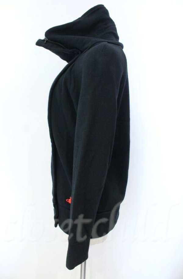 画像4: ヴィヴィアンウエストウッド 中古 / CHOICE スウェットライダースジャケット 2 ブラック  O-25-11-09-006-jc-YM-OS (4)