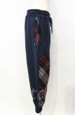 画像3: ヴィヴィアンウエストウッド 中古 / タータンブロッキング裏毛起毛パンツ 00 ネイビーｘタータン  O-25-11-09-064-pa-YM-OS (3)