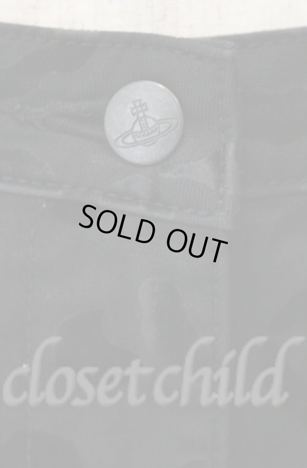 画像2: ヴィヴィアンウエストウッド 中古 / レオパードジャガードショートパンツ 1 ブラック  O-25-11-09-066-pa-IG-ZH (2)