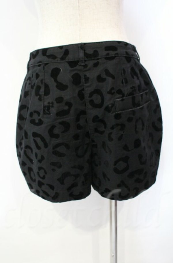 画像4: ヴィヴィアンウエストウッド 中古 / レオパードジャガードショートパンツ 1 ブラック  O-25-11-09-066-pa-IG-OS (4)