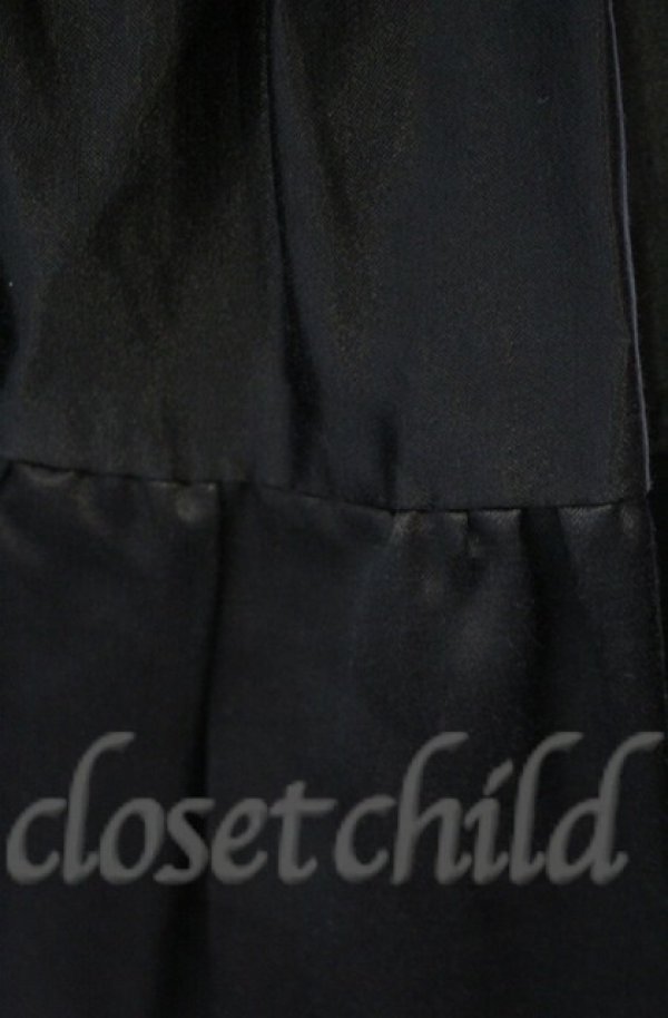 画像2: ヴィヴィアンウエストウッド 中古 / コットンレーヨンサテンボックスタックギャザースカート 00 ブラック  O-25-11-09-068-sk-IG-OS (2)