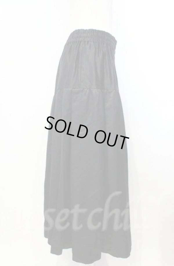 画像3: ヴィヴィアンウエストウッド 中古 / コットンレーヨンサテンボックスタックギャザースカート 00 ブラック  O-25-11-09-068-sk-IG-ZH (3)