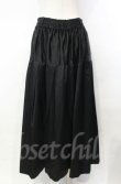 画像4: ヴィヴィアンウエストウッド 中古 / コットンレーヨンサテンボックスタックギャザースカート 00 ブラック  O-25-11-09-068-sk-IG-OS (4)