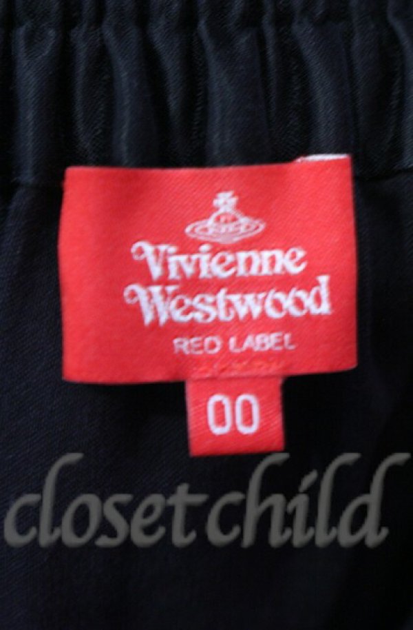 画像5: ヴィヴィアンウエストウッド 中古 / コットンレーヨンサテンボックスタックギャザースカート 00 ブラック  O-25-11-09-068-sk-IG-OS (5)