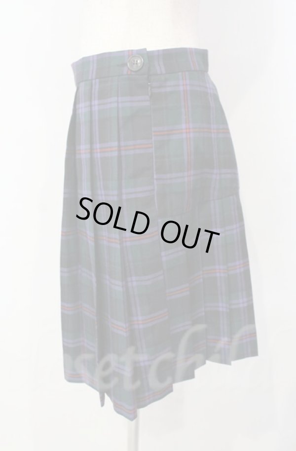 画像3: ヴィヴィアンウエストウッド 中古 / SUMMER KILT SKIRT（サマーキルトスカート） 38 グリーン×パープル  O-25-11-09-070-sk-IG-ZH (3)