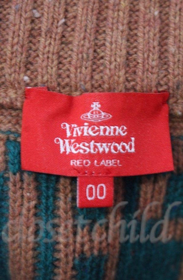 画像5: ヴィヴィアンウエストウッド 中古 / GAIA KNIT チューブスカート（ガイア ニット） 00 オレンジ×グリーン  O-25-11-09-071-sk-IG-OS (5)