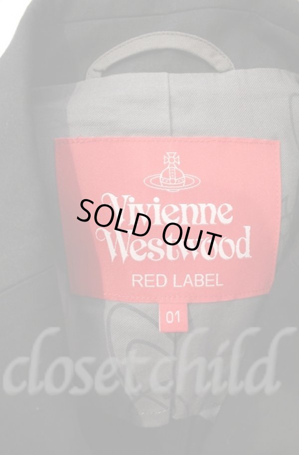 画像5: ヴィヴィアンウエストウッド 中古 / ハイカウントコンパクトギャバラウンドカラー半袖ジャケット 01 ブラック  O-25-11-09-007-jc-IG-ZH (5)