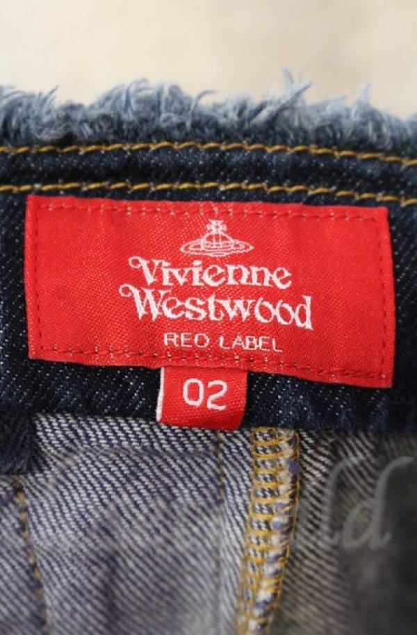 画像5: ヴィヴィアンウエストウッド 中古 / ローエッジデニムプリーツスカート 02 インディゴ  O-25-11-09-073-sk-IG-OS (5)