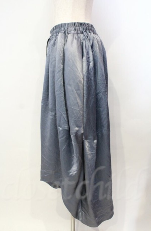 画像2: ヴィヴィアンウエストウッド 中古 / アセテートサテンアシンメトリーイージーコクーンスカート  ブルー  O-25-11-09-074-sk-IG-OS (2)