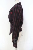 画像3: ヴィヴィアンウエストウッド 中古 / ストライプドランクンシャツ S ワイン×ブラック  O-25-11-09-008-bl-IG-OS (3)