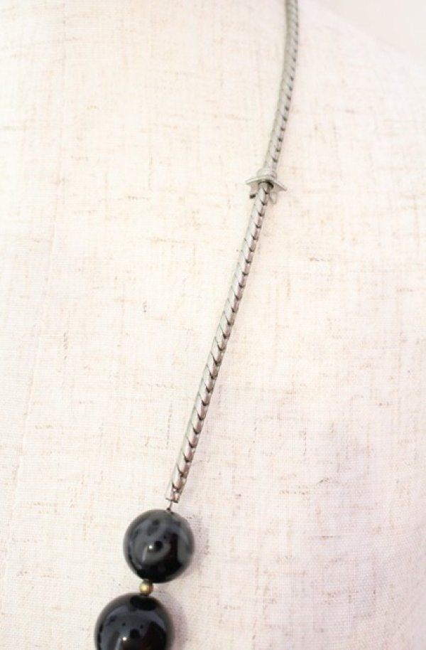 画像3: ヴィヴィアンウエストウッド 中古 / Giant Beads ネックレス  ブラックｘシルバー  O-25-11-09-081-ac-YM-OS (3)