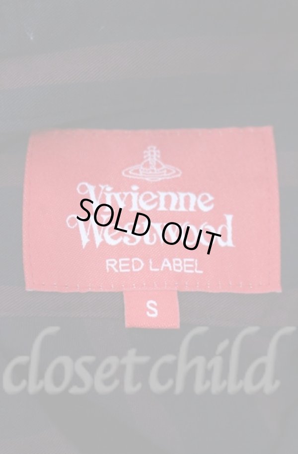 画像5: ヴィヴィアンウエストウッド 中古 / ストライプドランクンシャツ S ワイン×ブラック  O-25-11-09-008-bl-IG-OS (5)