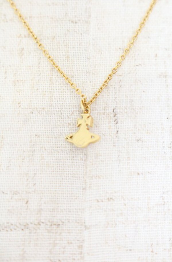 画像2: ヴィヴィアンウエストウッド 中古 / BALBINAオーブネックレス  ゴールド  O-25-11-09-084-nl-YM-OS (2)