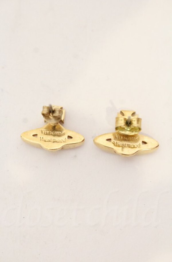 画像3: ヴィヴィアンウエストウッド 中古 / JACK ENAMELピアス  マルチｘゴールド  O-25-11-09-085-ac-YM-OS (3)